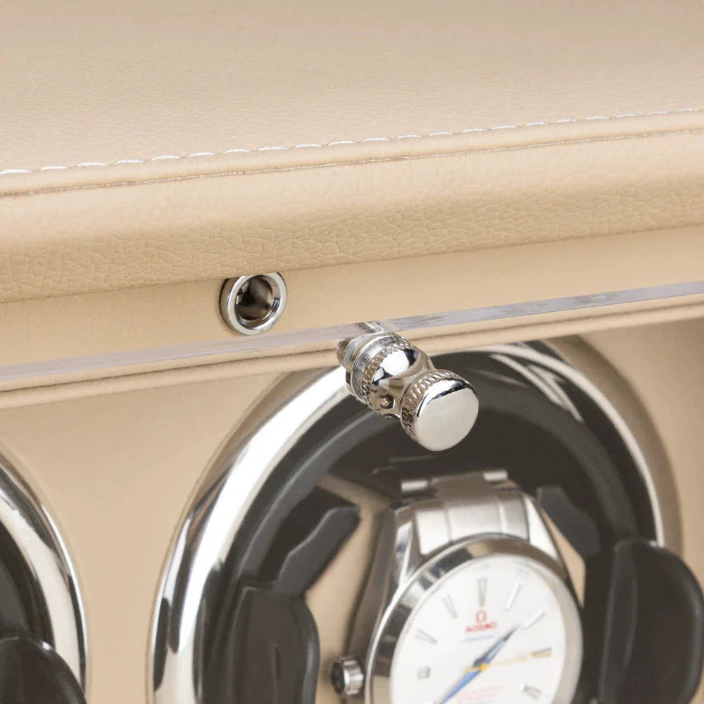 Taurus Watch Winder, Creme Colour, Automatic Door Detail