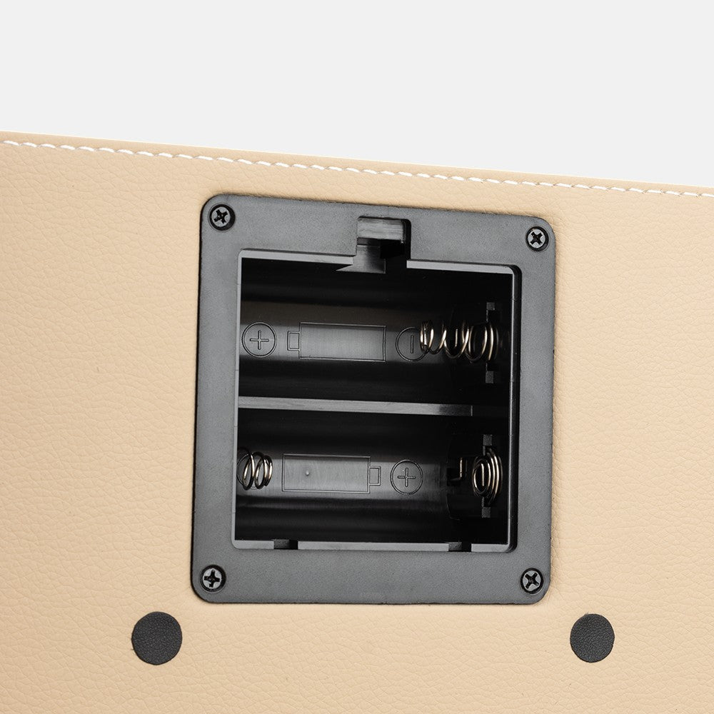 Taurus Watch Winder, Creme Colour, Battery Compartment Detail