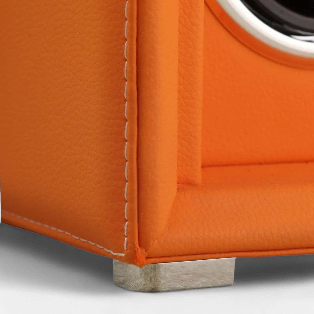 Leone Watch Winder, Orange Colour, Leg Detail
